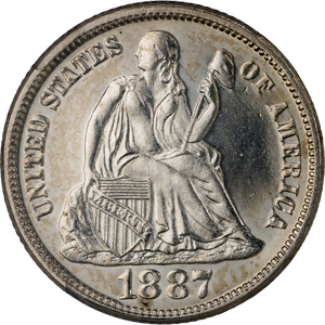 Dime - Liberty Seated - 1887 Main Image