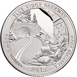 2015-S 90% Silver Blue Ridge Parkway Quarter Main Image