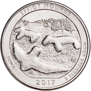 2017-D Effigy Mounds National Monument Quarter Main Image