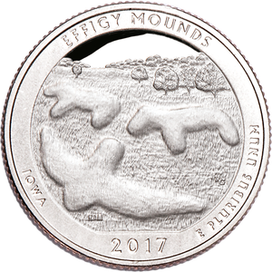 2017-S 90% Silver Effigy Mounds National Monument Quarter Main Image