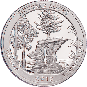 2018-S 90% Silver Pictured Rocks National Lakeshore Quarter Main Image