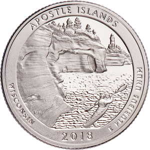 2018-S 90% Silver Apostle Islands National Lakeshore Quarter Main Image