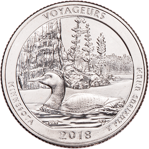 2018-P Voyageurs National Park Quarter Main Image