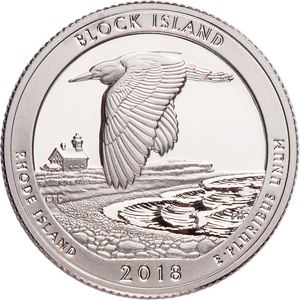 2018-S 90% Silver Block Island National Wildlife Refuge Quarter Main Image