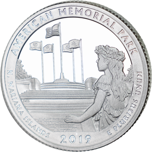 2019-S 99.9% Silver American Memorial Park Quarter Main Image