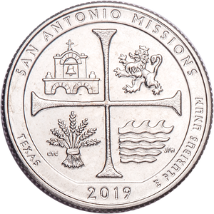 2019-D San Antonio Missions National Historical Park Quarter Main Image