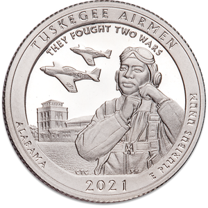 2021-S 99.9% Silver Tuskegee Airmen National Historic Site Quarter Main Image