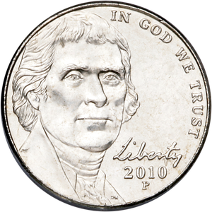2010-P Jefferson Nickel Main Image