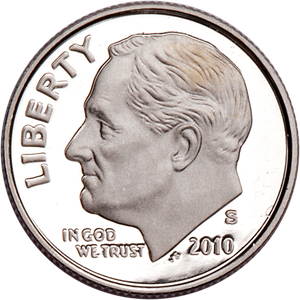 2010-S Roosevelt Dime, Choice Proof, PR63 Main Image