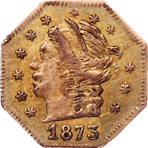 1873 Octagonal Liberty Head Quarter Dollar Main Image