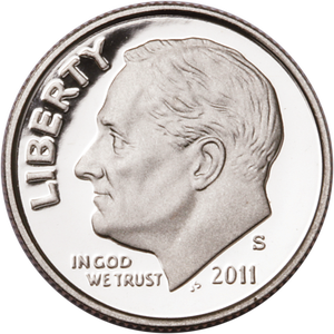 2011-S 90% Silver Roosevelt Dime Main Image