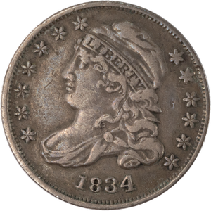 1834 Capped Bust Dime, Large 4 Main Image