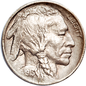 1913 Buffalo Nickel, Variety 1, Raised Mound Main Image