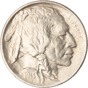 Five Cent Piece - Buffalo - 1913 T1 AU55 Main Image