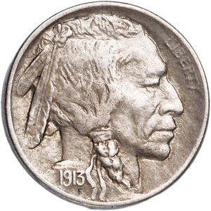Five Cent Piece - Buffalo - 1913 T2 XF Main Image