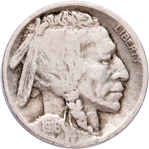 インディアンヘッド 1916年　バッファロー 1916 Buffalo Nickel | Littleton Coin Company
