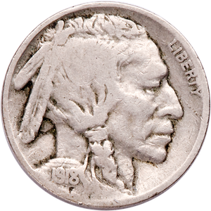 Five Cent Piece - Buffalo - 1918 CIRC Main Image