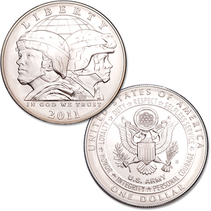 2011-S U.S. Army Commemorative Silver Dollar Main Image