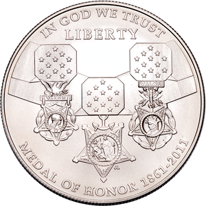 2011-S Medal of Honor Silver Dollar Commemorative Main Image