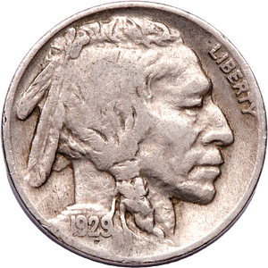 Five Cent Piece - Buffalo - 1929 CIRC Main Image