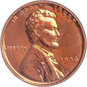 1936 Lincoln Head Cent Red Main Image