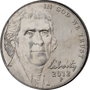 2012-P Jefferson Nickel Main Image