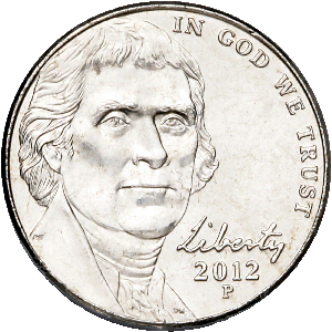 2012-P Jefferson Nickel Main Image