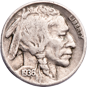 Five Cent Piece - Buffalo - 1936 CIRC Main Image