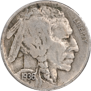 1936-D Buffalo Nickel, Very Fine Main Image