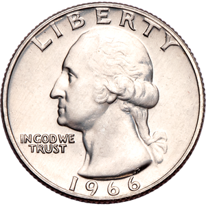 1966 Washington Quarter from Special Mint Set Main Image