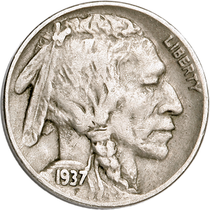1937-D 3-Legged Buffalo Nickel, Very Fine Main Image