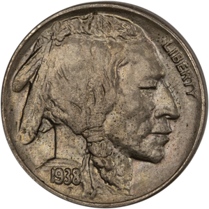 Five Cent Piece - Buffalo - 1938-D AU50 Main Image