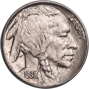 Five Cent Piece - Buffalo - 1938-D MS60 Main Image