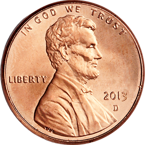 2013-D Lincoln Head Cent Main Image