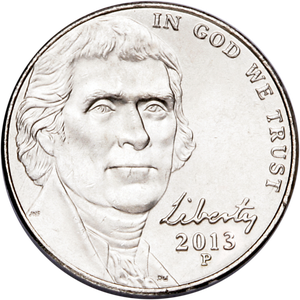 2013-P Jefferson Nickel Main Image