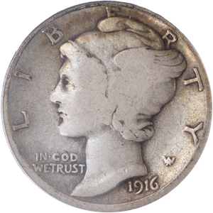1916-D Mercury Dime VG8 Main Image