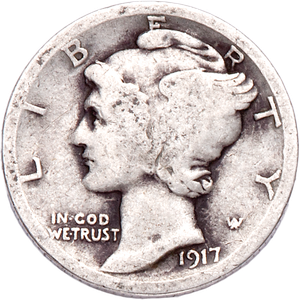 1917 Mercury Dime CIRC Main Image