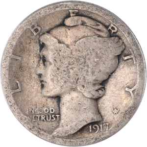 1917 Mercury Dime Main Image