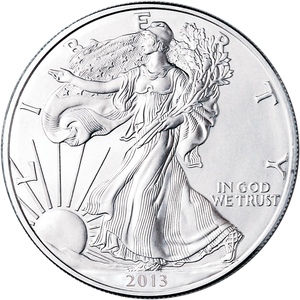 2013-W Burnished American Eagle Silver Dollar Main Image