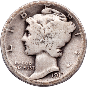 1917-S Mercury Dime Main Image