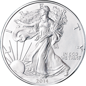2014-W Burnished American Eagle Silver Dollar Main Image