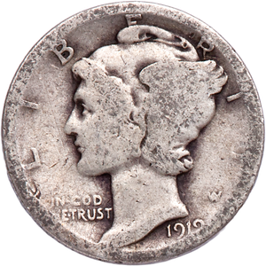 1919-D Mercury Dime CIRC Main Image