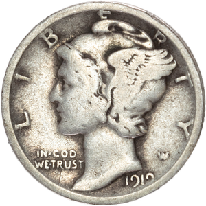 1919-D Mercury Dime Main Image
