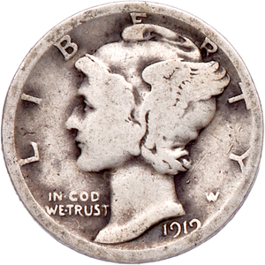 1919-S Mercury Dime CIRC Main Image