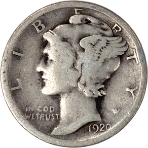 1920 Mercury Dime G Main Image
