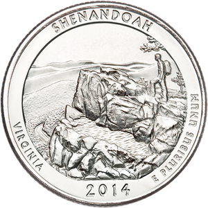 2014-S Unc. Shenandoah National Park Quarter Main Image