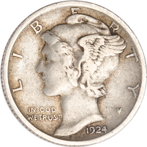 1924 Mercury Dime VF Main Image