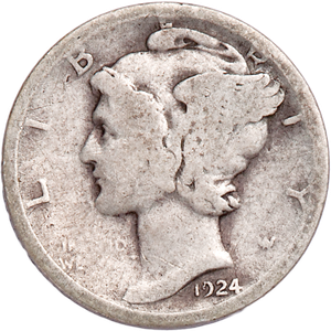 1924-D Mercury Dime CIRC Main Image