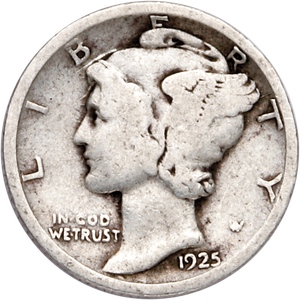 1925 Mercury Dime CIRC Main Image