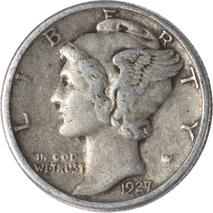 1927 Mercury Dime VF Main Image